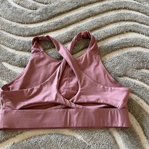 Pink fabletics sports bra